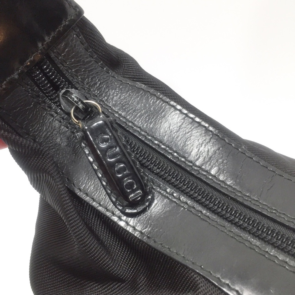vintage gucci nylon, leather, and bamboo hobo - Picture 5 of 12